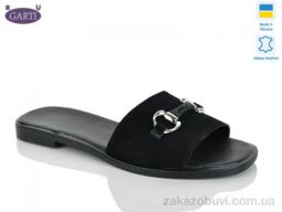 Шлепки Garti 54 чорний замш