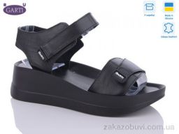 Босоножки Garti 0196 чорна шкіра-old