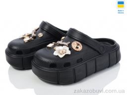 Кроксы Golden Lion 152-2-8 шанелька чорний