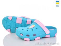 Кроксы Inblue F401 бірюзово-рожевий