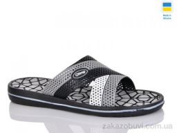 Шлепки Lot Shoes 203 серо-чорний