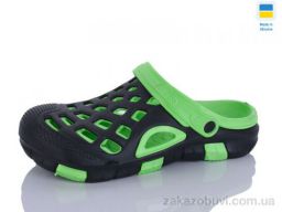 Кроксы SANLIN 2 308 чорно-зелений