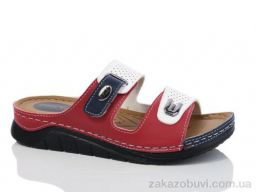 Шлепки Sali-2 502 червоний-білий
