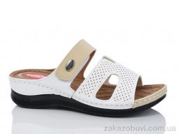Шлепки Sali-2 013-77 white-beige