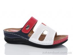 Шлепки Sali-2 013-77 white-navy-red