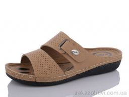 Шлепки Sali-2 1409 коричневий батал