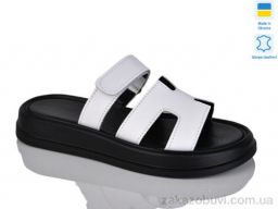 Шлепки Sali 1501-25 білий к. ч.п.