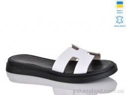 Шлепки Sali 501-1 білий к.чорн.під.