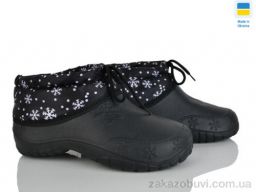 Галоши Selena 810 калоші сніжинка чорний
