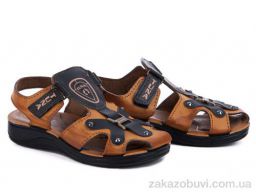 Босоножки Selena Туна рыже-черный