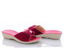 Шлепки Selena ТДД бант малиновый