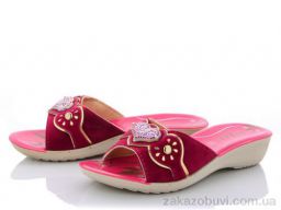 Шлепки Selena ТДД сердце малиновый