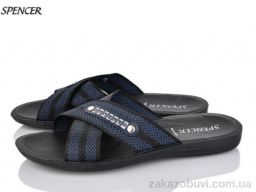 Шлепки Spencer 0301 синьо-чорний