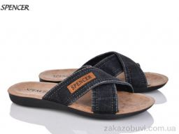 Шлепки Spencer 0301 сірий джинс