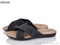 Шлепки Spencer 3556 сірий джинс