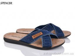 Шлепки Spencer 0301Б синій джинс