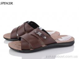 Шлепки Spencer 2201 коричневий
