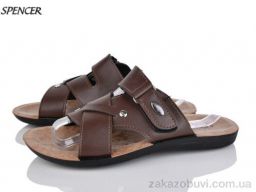 Шлепки Spencer 2402 коричневий