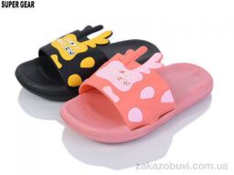 Шлепки Super Gear 01-758 black-pink mix