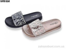 Шлепки Super Gear 01-888 black-rose mix