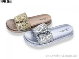 Шлепки Super Gear 02-888 gold-silver mix