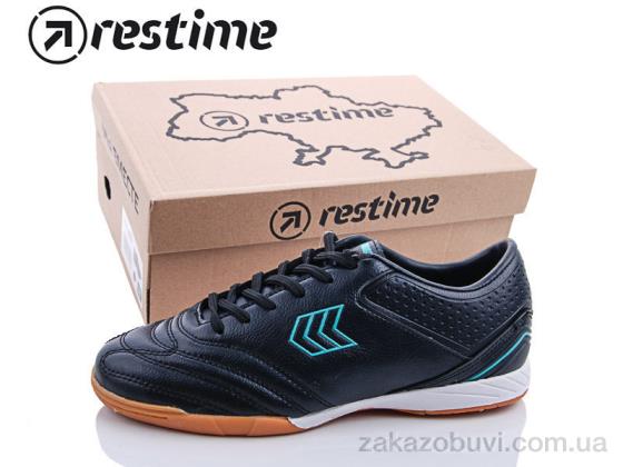 Футбольне взуття Restime DWB19703 black-cyan Футбольне взуття Restime DWB19703 black-cyan