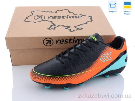 Футбольная обувь Restime DM023027-2 black-orange Футбольная обувь Restime DM023027-2 black-orange