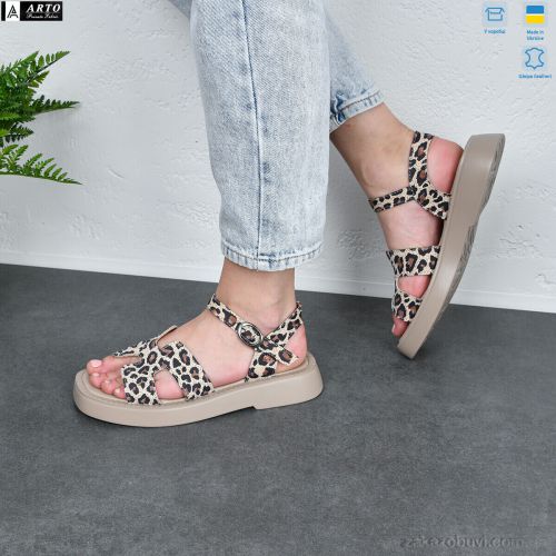 miss curry \ Босоножки ARTO 430 латте-леоп. #2