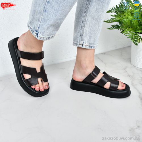 miss curry \ Шлепки ARTO 197 коричневий к. #2